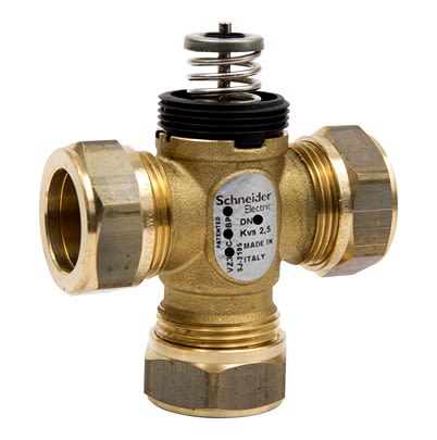 Schneider Electric 3 Port Zone Valve, 15 mm Pipe Size, 351.6 kPa