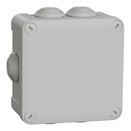 Schneider Electric Mureva BOX Series Polypropylene Junction Box, IP55, 7 Terminals, 105 mm, 105mm 55 mm