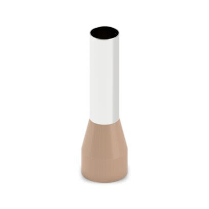 Phoenix Contact, AI 25 22 BN Insulated Ferrule, 22 mm Pin Length, 7.3 mm Pin Diameter, Brown to 4 AWG Wire Size