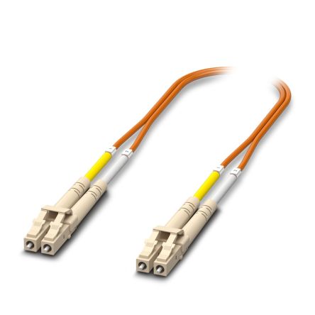 Phoenix Contact OS2 Fibre Optic Cable, 125 μm Low Smoke Zero Halogen, Orange, 1 m