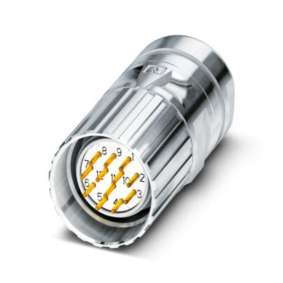 Phoenix Contact Circular Connector, 17 Contacts, Cable, M23 Connector, Plug, Male, IP67, CA Series