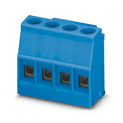 Phoenix Contact MKDSO Series PCB Terminal Block, 4-Contact, 5 mm Pitch, Wave Soldering Mount, 1 Row