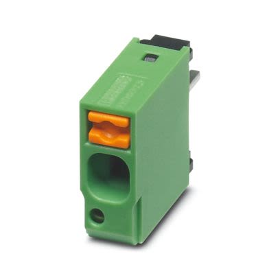Phoenix Contact FKDSO 2 Series PCB Terminal Block, 1-Contact, 5 mm Pitch, Wave Soldering Mount, 1 Row