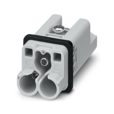Phoenix Contact Heavy Duty Power Connector Insert, 40A, HC-Q Series Male, 2 Contacts