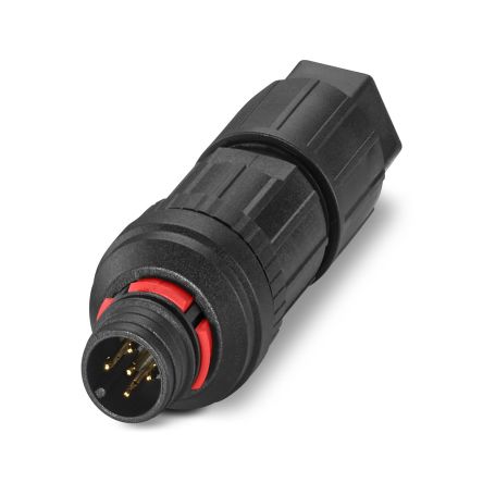 Phoenix Contact Industrial Circular Connector, 5 Contacts, Cable, M12 Connector, Plug, Male, IP65, IP67, 1438 Series