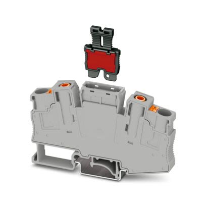 Phoenix Contact 1326583 PT 6-T P/P HV GY/BK Series Disconnect Terminal Block Black, Grey, 6mm², 2-Level, Push-in