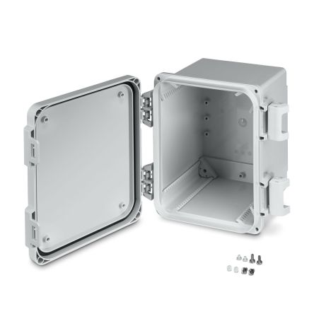 Phoenix Contact OCS Series Light Grey Polycarbonate Junction Box, IP69, 276 mm, 257mm 185 mm