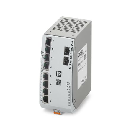 Phoenix Contact FL SWITCH 1100T-8POE-2SFP Unmanaged 10 Port Ethernet Switch Power Over Ethernet