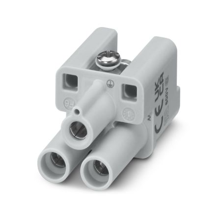 Phoenix Contact Heavy Duty Power Connector Insert, 40A, HC-Q Series Female, 2 Contacts