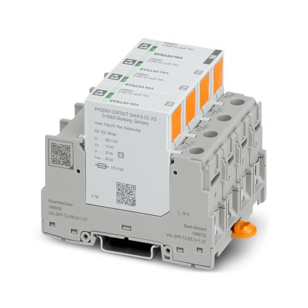 Phoenix Contact, VAL Surge Arrester 385V dc Maximum Voltage Rating 40 kA Maximum Surge Current Type 2 Arrester