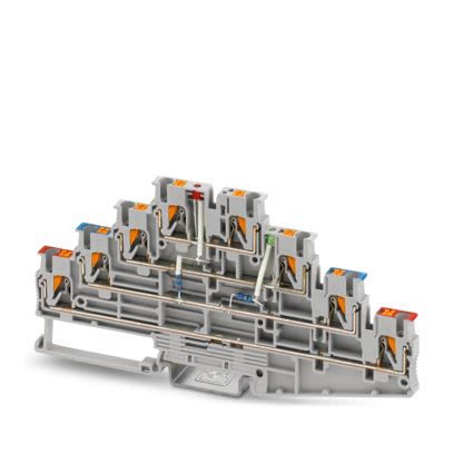 Phoenix Contact PT Series Terminal Block, 8-Way, 0.14mm², 4 mm² Wire, 18A Push-in