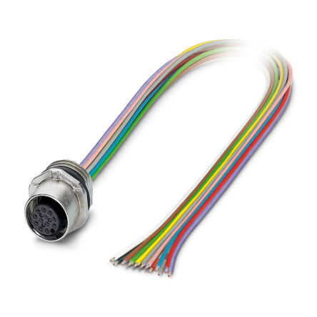Phoenix Contact, 12 Contacts, Front, Front, M12 Connector, Socket, Socket, Female, IP65, IP65, IP67, IP67, IP69K, IP69K,