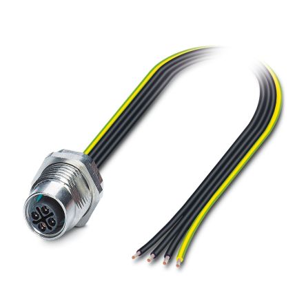 Phoenix Contact Circular Connector, 4 Contacts, Rear, M12 Connector, Socket, Female, IP65, IP67, SACC Series