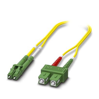 Phoenix Contact OS2 Fibre Optic Cable, 125 μm Low Smoke Zero Halogen, Yellow, 500 mm