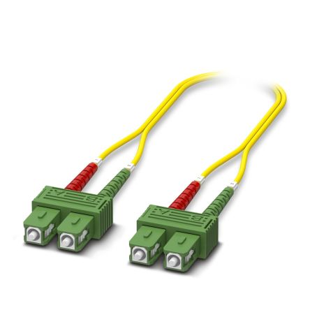 Phoenix Contact OS2 Fibre Optic Cable, 125 μm Low Smoke Zero Halogen, Yellow, 10 m