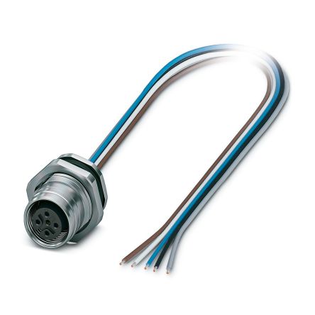 Phoenix Contact Industrial Power Connector, 5 Contacts, Plug-in, M12 Connector, Socket, Female, IP67, IP65, SACC Series