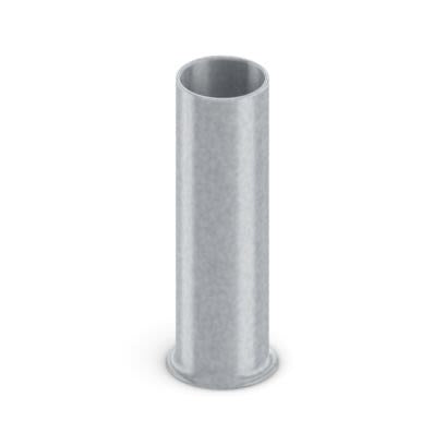 Phoenix Contact, A 10-15 Insulated Bootlace Ferrule, 15 mm Pin Length, 4.5 mm Pin Diameter, Silver to 8 AWG Wire Size