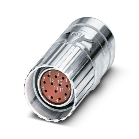 Phoenix Contact Circular Connector, 12 Contacts, Cable, M23 Connector, Plug, Male, IP67, CA Series