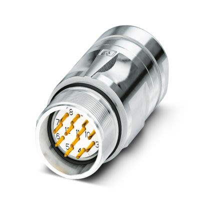 Phoenix Contact Connector, 19 Contacts, Cable, M23 Connector, Plug, Male, IP67, CA Series