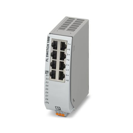 Phoenix Contact FL SWITCH Series DIN Rail Ethernet Switch, 8, 1000Mbps Transmission, 24 V