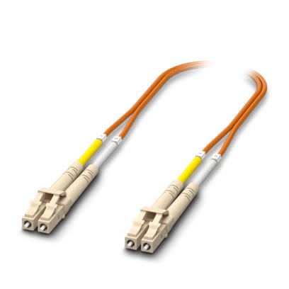 Phoenix Contact OS2 Multimode Patch Cable Fibre Optic Cable, 125 μm Low Smoke Zero Halogen, Orange, 500 mm