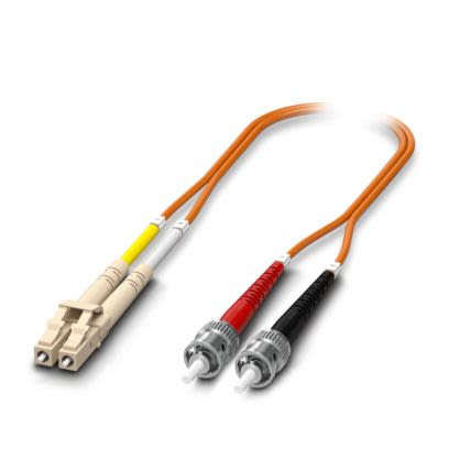 Phoenix Contact OS2 Patch Cable Fibre Optic Cable, 125 μm Low Smoke Zero Halogen, Orange, 2 m