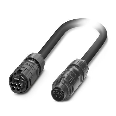 Phoenix Contact Female 5 way Straight to Male 5 way Straight Cable, 5 m