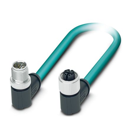 Phoenix Contact M12, 2 m Ethernet Cable Screened Polyurethane Sheath