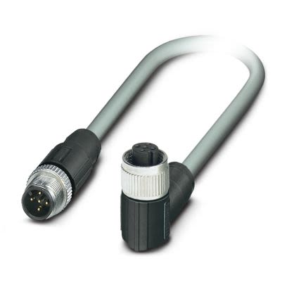 Phoenix Contact Male 5 way Straight to Female 5 way M12 Bus Cable, 500 mm
