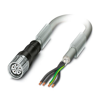 Phoenix Contact KSF, 5 m 4 Core Power Cable, Grey Polyurethane 90 °C