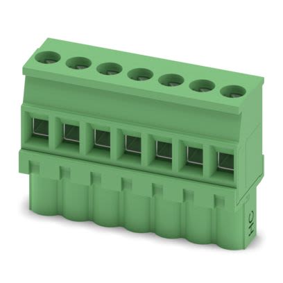 Phoenix Contact MVSTBW Series 90° PCB Connector, 7-Contact, 1 Row, 5 mm Pitch Screw