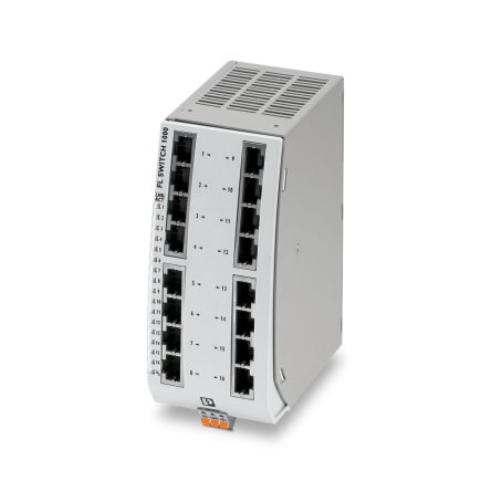 Phoenix Contact FL SWITCH Series DIN Rail Ethernet Switch, 16, 1000Mbps Transmission, 24 V