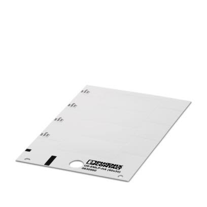 Phoenix Contact White on White Cable Labels, 30 mm Length, 60 mm Width, 30 mm Label Length, 60 mm Label Width