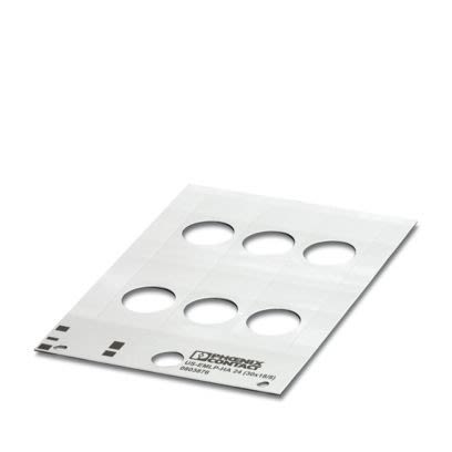 Phoenix Contact White on White Cable Labels, 66 mm Length, 30 mm Width, 66 mm Label Length, 30 mm Label Width
