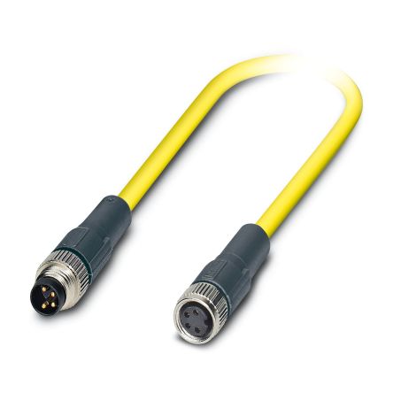 Phoenix Contact Male 4 way Straight to Female 4 way Straight Actuator/Sensor Cable, 500 mm