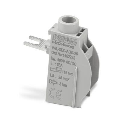 Phoenix Contact VAL-SEC Series Terminal Block for Use with DIN Rail Terminal Block