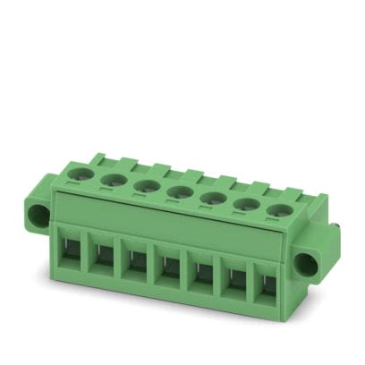 Phoenix Contact MSTBT Series PCB Connector, 7-Contact, 5.08 mm Pitch, Screw, 1 Row Screw