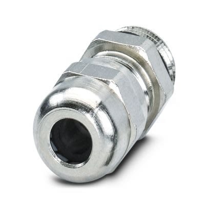 Phoenix Contact 1411 Series Brass Nickel Plated Brass Cable Gland, PG7 Thread, 6.5 mm min., 3 mm max., IP68