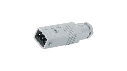 Hirschmann, ST IP54 Grey Cable Mount 5P+PE Straight Industrial Power Connector, 10A, 250V