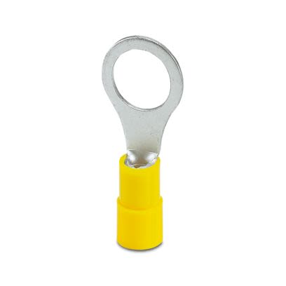 Phoenix Contact, C-RCI 6/M10 Uninsulated Ring Terminal, M10 Stud Size 12 AWG 10 AWG Wire Size, Yellow