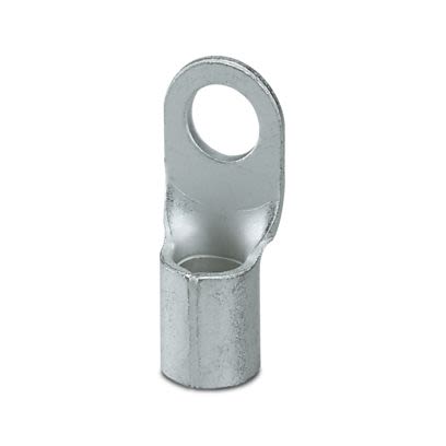 Phoenix Contact, C-RC Uninsulated Ring Terminal, M6 Stud Size 6 AWG 6 AWG Wire Size, Silver