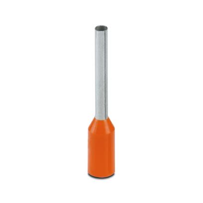Phoenix Contact Insulated Ferrule, 10 mm Pin Length, 1.1 mm Pin Diameter, Orange to 20 AWG Wire Size