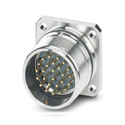 Phoenix Contact Circular Connector, 28 Contacts, Front, M27 Connector, Plug, Male, IP67, HC Series