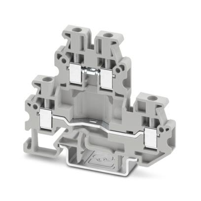 Phoenix Contact 1066350 MUTTB Series Feed Through Terminal Block Grey, 2.5mm², 2-Level, Screw