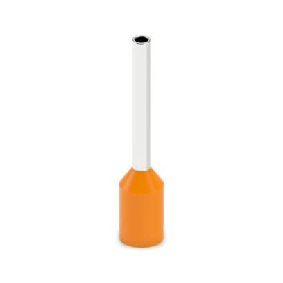 Phoenix Contact, AI-GB Insulated Ferrule, 10 mm Pin Length, 1.1 mm Pin Diameter, Orange to 20 AWG Wire Size