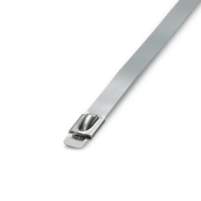 Phoenix Contact Cable Tie, Steel Strip, 380 mm x 7.6mm, Silver Stainless Steel