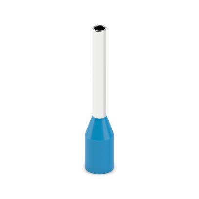 Phoenix Contact, AI Insulated Ferrule, 10 mm Pin Length, 1.3 mm Pin Diameter, Light Blue to 18 AWG Wire Size