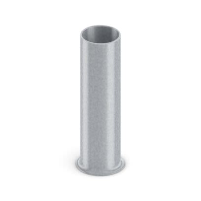 Phoenix Contact, A 16-20 Uninsulated Bootlace Ferrule, 20 mm Pin Length, 5.8 mm Pin Diameter, Silver to 6 AWG Wire Size
