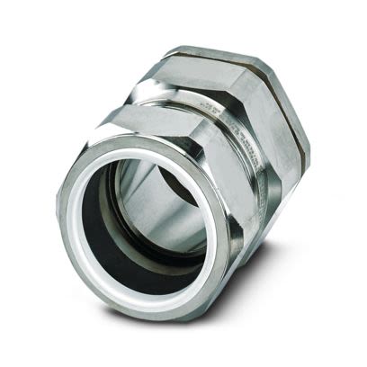 Phoenix Contact G-ESSWU Series Brass Nickel Plated Brass Cable Gland, M50 Thread, 53.1 mm min., 40.4 mm max., IP67,