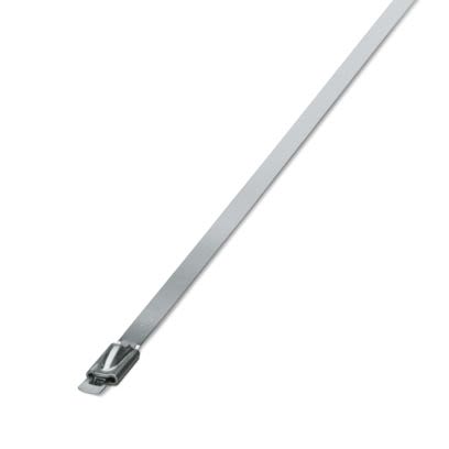 Phoenix Contact Cable Tie, Steel Strip, 520 mm x 4.6mm, Silver Stainless Steel